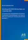 Verordnung (EU) 2025/2454 des Rates, 1. Dezember 2025, Fangmöglichkeiten für Fischbestände Ostsee 2026. Logo unten rechts.