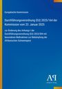 Text zur Durchführungsverordnung der Europäischen Kommission über Maßnahmen gegen die Afrikanische Schweinepest. Logo unten.