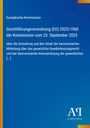 Europäische Kommission, EU-Verordnung 2025/1960, 25. September 2025; Text in Weiß auf blauem Hintergrund. Logo "Antiphon Verlag".