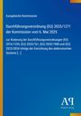 Text der EU-Verordnung auf blauem Hintergrund, links gelber Rand, unten rechts Logo „Antiphon Verlag“.