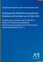 Titel: "Verordnung (EU) 2026/808", Details zu Maßnahmen und Finanzierung durch das europäische Parlament; blauer Hintergrund.