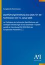 „Europäische Kommission: Durchführungsverordnung (EU) 2026/101 der Kommission, 15. Januar 2026.“ Blaues Design.