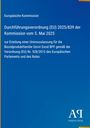 Text: "Europäische Kommission Durchführung des EU-Verordnung 2025/839 vom 5. Mai 2025." Blauer Hintergrund, Logo unten.
