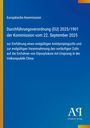Text: "Durchführungsverordnung (EU) 2025/1901. Einführung eines Antidumpingzolls auf Glyoxylsäure aus China." Unten zwei bunte Streifen.