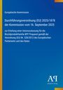 Europäische Kommission, Verordnung (EU) 2025/1878. Blaues Cover mit gelbem Streifen links, Logo unten rechts.
