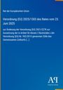 Text über eine EU-Verordnung auf blauem Hintergrund. Unten rechts ist ein Verlag-Logo.