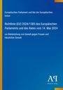 „Richtlinie (EU) 2024/1385 zur Bekämpfung von Gewalt gegen Frauen“. Blaues Design mit gelben Akzenten und Logo.