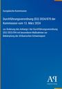 Europäische Kommission: Verordnung zur Bekämpfung der Afrikanischen Schweinepest. Blauer Hintergrund, Logo unten.