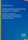 Europäische Kommission: Verordnung (EU) 2024/870 zur Afrikanischen Schweinepest. Blaues Design, gelber Streifen links.