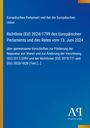 Europäisches Parlament und Rat der EU. Richtlinie zur Reparatur von Waren. Blaues Design mit gelbem Streifen.