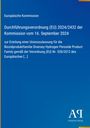 Text: "Europäische Kommission Durchführung (EU) 2024/2432". Dunkelblauer Hintergrund, weißer Text. Unten rechts Logo.