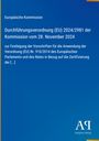 Text der Europäischen Kommission zu einer EU-Durchführungsverordnung, blauer Hintergrund, Logo des Antiphon Verlags.
