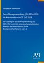 Text über eine EU-Verordnung zur Änderung einer bestehenden Verordnung. Blauer Hintergrund mit gelbem Streifen.