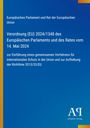 Titel: Verordnung (EU) 2024/1348. Thema: Internationaler Schutz in der EU. Hintergrund: Blau mit gelber Kante. Logo: Antiphon Verlag.