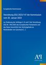 Text über eine EU-Verordnung zur Änderung der Höchstgehalte an Rückständen von Cyromazin. Blaues Design. Logos unten.