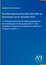 Text: Europäische Kommission, Durchführungsverordnung (EU) 2024/2984 vom 29. November 2024. Blauer Hintergrund. Logo: AQ Antiphon Verlag.