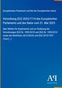 Text über EU-Verordnung 2023/1114 zu Kryptomärkten. Blauer Hintergrund, Logo Antiphon Verlag unten rechts.