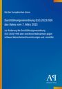 "Durchführungsverordnung (EU) 2023/500 des Rates vom 7. März 2023". Blaues Cover, gelber Streifen links.