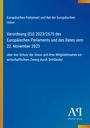 Verordnung über Schutz der Union und Mitgliedstaaten vor wirtschaftlichem Zwang. Blauer Hintergrund mit Verlag-Logo.