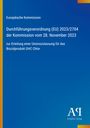 Text: „Durchführungsverordnung (EU) 2023/2704…“. Blaues Rechteck, Logos unten rechts und oben links.