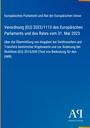 Verordnung (EU) 2023/1113 zur Übermittlung von Angaben bei Krypto-Transfers. Blaues Buchcover mit Antiphon Verlag Logo.
