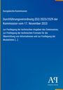 Text über eine EU-Durchführungsverordnung von November 2023 auf blauem Hintergrund, unten Logo: Antiphon Verlag.