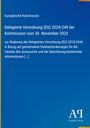 Text: Delegierte Verordnung (EU) 2024/249 der Kommission vom 30. November 2023. Blaue Hintergrundgestaltung mit Logo.