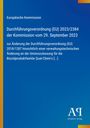 Europäische Kommission, Durchführungsverordnung (EU) 2023/2384 vom 29. September 2023, Änderung der Verordnung (EU) 2018/1287.