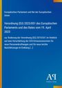 Europäisches Parlament, Verordnung (EU) 2023/851, 19. April 2023. Enthält Logo des Antiphon Verlags, blau-gelb.