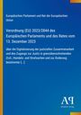 Text zur EU-Verordnung 2023/2844 über justizielle Digitalisierung. Blauer Hintergrund mit gelben Details. Logo: Antiphon Verlag.
