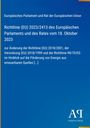 Richtlinie (EU) 2023/2413 zur Änderung der Förderung von Energie aus erneuerbaren Quellen. Serioses, blaues Design.