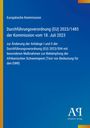 Durchführungsverordnung (EU) 2023/1485 zur Afrikanischen Schweinepest. Blau-gelber Hintergrund, Logo unten rechts.