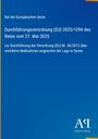 Text: "Rat der Europäischen Union. Durchführungsverordnung (EU) 2025/1094 des Rates vom 27. Mai 2025 über Maßnahmen in Syrien." Oben und rechts sind schmale bunte Streifen, unten rechts ein Logo von "Antiphon Verlag".