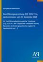 Europäische Kommission: Verordnung (EU) 2025/1956 vom 29. September 2025. Blaues Cover mit gelbem Streifen.