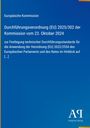 Europäische Kommission, Durchführungsverordnung (EU) 2025/302 vom 23. Oktober 2024. Blaues Cover, Verlag "Antiphon".