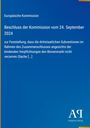 "Beschluss der Kommission vom 24. September 2024. Europäische Kommission. Blau mit gelber Leiste links."