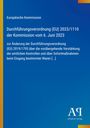 Titel: Durchführungsverordnung (EU) 2023/1110 der Kommission. Blaues Cover mit gelbem Rand links. 
