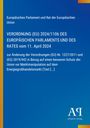 Text in Weiß auf blauem Hintergrund: Verordnung (EU) 2024/1106 vom 11. April 2024. Unten ist ein Verlag-Logo.