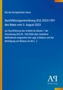 "Durchführungsverordnung (EU) 2023/1591 des Rates vom 3. August 2023“ in Weiß auf blauem Hintergrund.