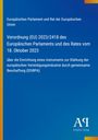 „Verordnung (EU) 2023/2418“ in weiß auf blauem Hintergrund. EU-Kennzeichnung oben. Unten Logo „Antiphon Verlag“.
