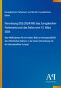Verordnung (EU) 2024/903 vom 13. März 2024 zur Interoperabilität des öffentlichen Sektors in der EU. Blaues Design mit Logo.