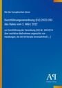 Text: Rat der EU, Durchführungsverordnung (EU) 2022/353, 2. März 2022. Blaues Design mit gelbem Rand links.