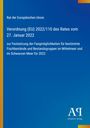 Verordnung (EU) 2022/110 des Rates über Fischbestände im Mittelmeer 2022. Blaues Cover, gelber Rand links. Antiphon Verlag Logo.