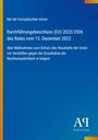 Text über EU-Beschluss zum Schutz des Haushalts. Blauer Hintergrund mit gelbem Streifen links. Logo unten rechts.