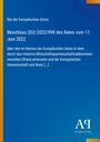 Beschluss (EU) 2022/998 des Rates vom 17. Juni 2022, blaues Design mit AU-Logo unten.