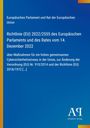 Text: "Europäisches Parlament und Rat der Europäischen Union. Richtlinie (EU) 2022/2555 des Europäischen Parlaments..." Links ein blauer Hintergrund mit einem gelben Streifen. Unten rechts ein Logo.