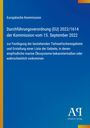 Europäische Kommission: Verordnung zur Festlegung der Tiefseefischereigebiete, blauer Hintergrund, Logo unten rechts.