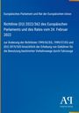 Text über EU-Richtlinien zur Änderung von Fahrzeuggebühren. Blaues Design mit gelbem Rand und Verlagslogo unten rechts.