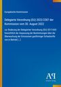 Europäische Kommission, Verordnung EU 2022/2387, 30. August 2022. Blaues Design mit gelbem Streifen links.