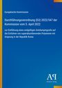 Europäische Kommission: Antidumpingzoll auf superabsorbierende Polymere aus Korea. Blaues Hintergrunddesign. Antiphon Verlag.